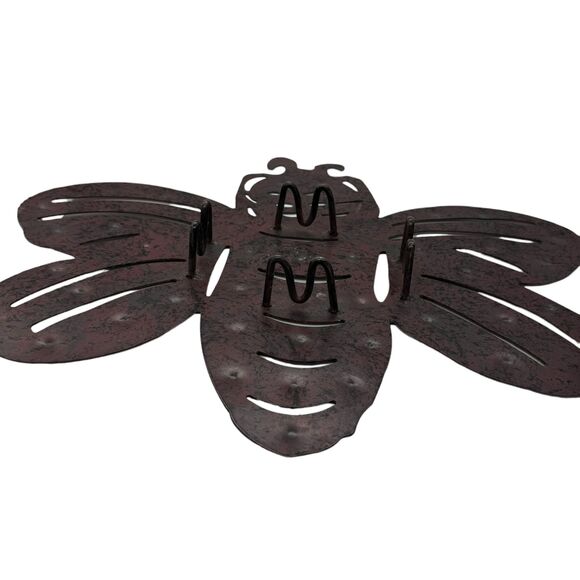 Bee Trivet XL 14" x 18" Antiqued Metal Handcrafted Unique - Picture 14 of 16